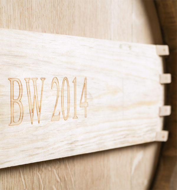 Barrel with BW 2014 stamp